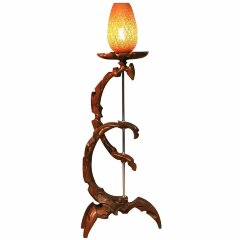 Дизайнерский светильник торшер «Стрелец» из массива дерева