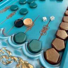 Нарды восточные «Звезда востока» резные с художественной росписью