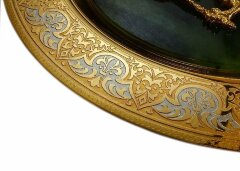 Сувенирная тарелка «Герб России» на нефрите