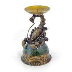 Бронзовый подсвечник «Рак» на камне для интерьера дома