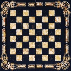 Подарочные шахматы «Арабески марин» из морёного дуба и янтаря