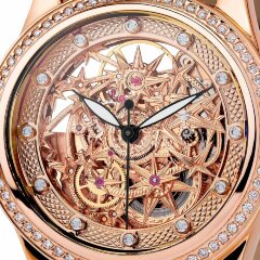 Золотые женские часы «ORNAMENT» (скелетон) с бриллиантами