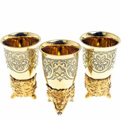 Декоративная тарелка «Волк» с тремя стопками перевертышами