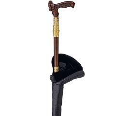 Дизайнерская резная трость «Кабан» с дамасским клинком