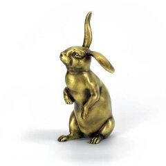 Бронзовая статуэтка «Кролик» в подарок охотнику