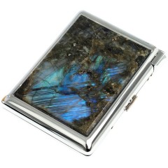 Портсигар металлический на 10 сигарет «Лабрадор» с зажигалкой в подарок другу