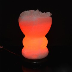 Солевая лампа светильник «Свеча» красного свечения в подарок девушке