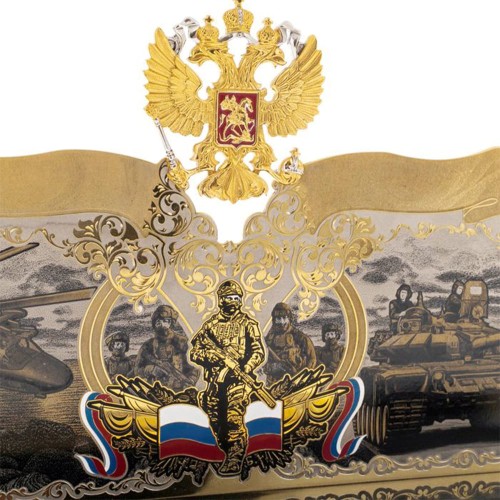 Кортик на подставке «Вооруженные силы РФ» (герб Российской Федерации) — подарки на День защитника