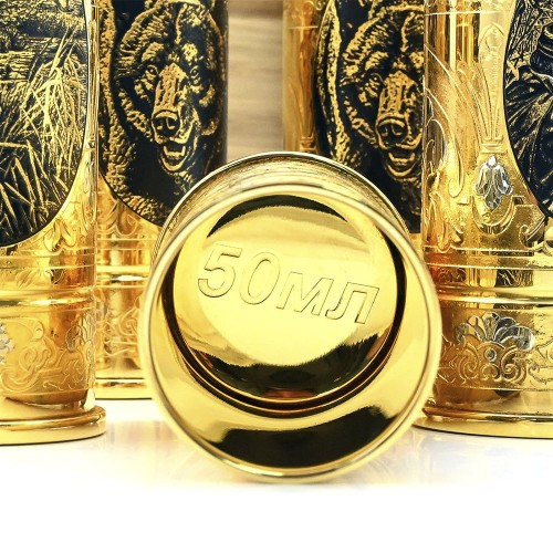 Набор подарочных стопок для водки «Сезон охоты» в подарок на День Победы