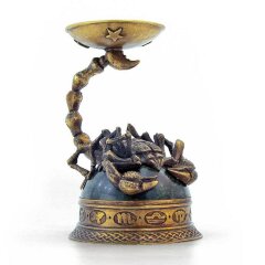 Бронзовый подсвечник «Скорпион» на камне для интерьера дома