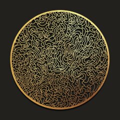 Настенное панно из дерева «Золотой лабиринт»