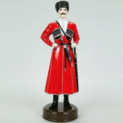Сувенирная фигурка «Казак в красном» из искусственного камня