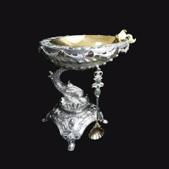 Серебряная икорница «GALIOTIS» из морской раковины