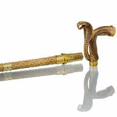 Резная трость ручной работы «Кобра» с клинком