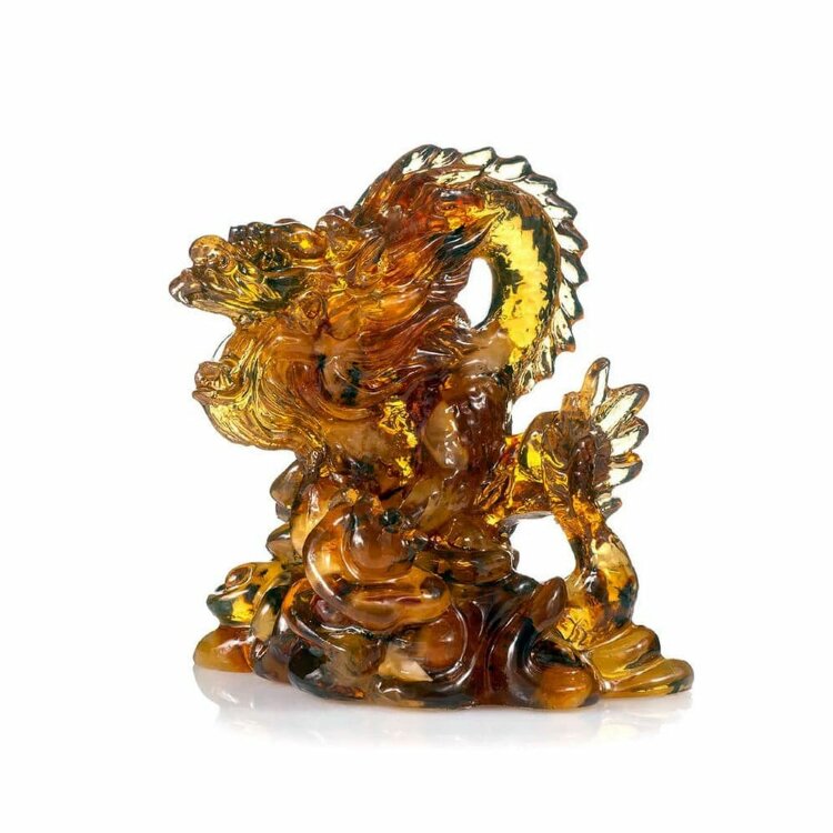 Подарочная фигурка из янтаря «Китайский дракон» — как символ нового 2024 года