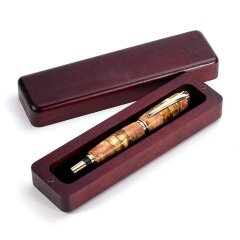 Подарочная перьевая ручка «Richard» из капа берёзы и янтаря