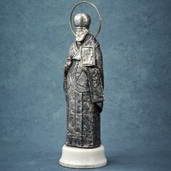 Бронзовая статуэтка «Никола Зимний» с серебрением в подарок христианину