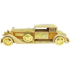 Сигаретница настольная из дерева «Ретро авто» купить в подарок руководителю
