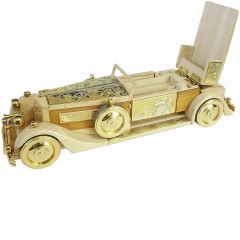 Сигаретница настольная из дерева «Ретро авто» купить в подарок руководителю