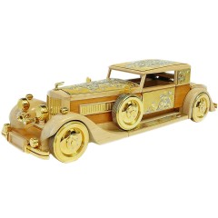 Сигаретница настольная из дерева «Ретро авто» купить в подарок руководителю