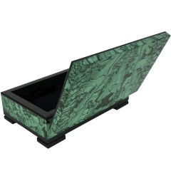Малахитовая шкатулка «MALACHITE» из натурального камня (месторождение Конго)