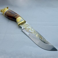 Подарочный нож «Волк» с украшенной рукоятью