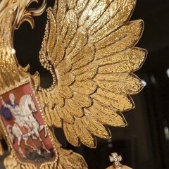 Настенное панно «Герб России» на зеркале