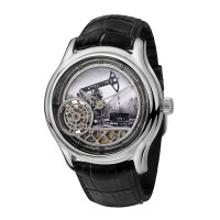 Серебряные наручные мужские часы «НЕФТЬ»