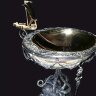 Икорница серебряная «Галиотис» из морской раковины с ладьёй