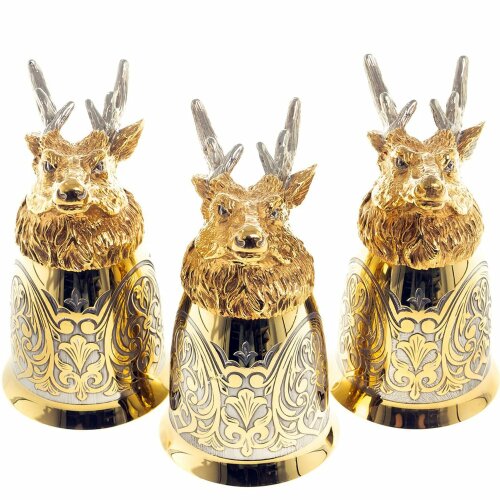 Декоративная тарелка «Олень» с тремя стопками перевертышами