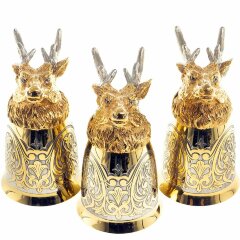 Декоративная тарелка «Олень» с тремя стопками перевертышами