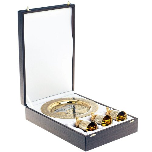 Декоративная тарелка «Олень» с тремя стопками перевертышами