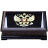 Подарочная шкатулка «Герб России» для денег из морёного дуба можно подарить мужчине 