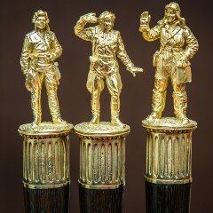 Подарочные шампуры «Солдаты» с художественным литьём