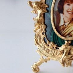 Малахитовая фоторамка «HOME» в художественном багете