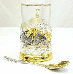 Подстаканник "Охота на кабана"