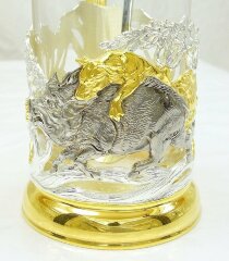 Подстаканник "Охота на кабана"