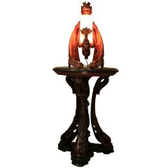 Деревянная настольная лампа ночник «Василиск» для детской комнаты