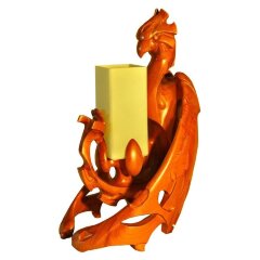 Деревянная настольная лампа ночник «Василиск» для детской комнаты