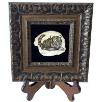 Оригинальная картина ручной работы «Тигрёнок» на бивне мамонта