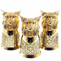 Декоративная тарелка «Рысь» с тремя стопками перевертышами