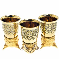 Декоративная тарелка «Рысь» с тремя стопками перевертышами