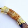 Подарочный нож «Урал» с позолоченным клинком
