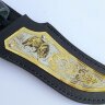 Подарочный нож «Урал» с позолоченным клинком