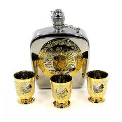 Подарочный набор для водки «Глухарь» с фляжкой