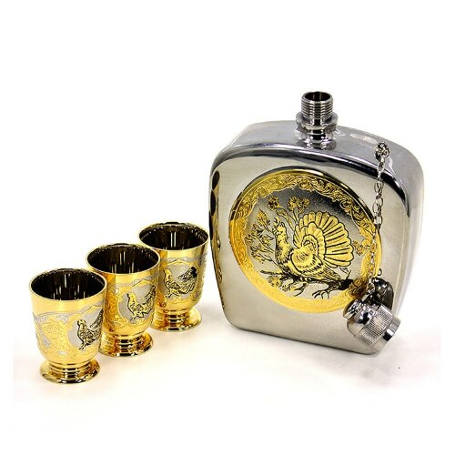 Подарочный набор для водки «Глухарь» с фляжкой