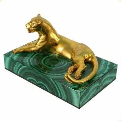 Позолоченная фигурка «Пантера» в подарок девушке