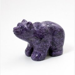 Сувенирная фигурка «Медвежонок» из натурального камня чароит