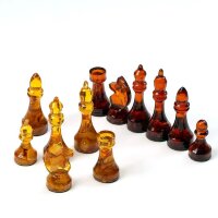 Шахматные фигуры «Касабланка» из янтаря