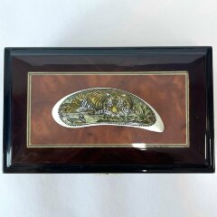 Сувенирная шкатулка «Тигр» из антикварного зуба кашалота